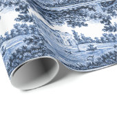 Landschap Blue Victoriaans startpunt Cadeaupapier (Rol Hoek)