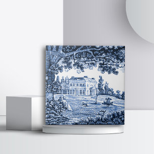 Landschap Blue Victoriaans startpunt Tegeltje