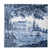 Landschap Blue Victoriaans startpunt Tegeltje (Voorkant)