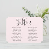 Landschap blush bruiloft zitkaart. Roze modern Kaart (Staand voorkant)