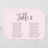 Landschap blush bruiloft zitkaart. Roze modern Kaart (Voorkant / Achterkant)