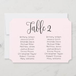 Landschap blush bruiloft zitkaart. Roze modern Kaart