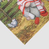Landschap boerderij Koe Melkgnomen Landschap Tissuepapier (Detail)