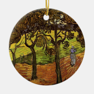 Landschap, Bomen en Figuren door Vincent van Gogh Keramisch Ornament