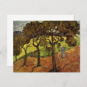 Landschap, bomen en figuren van Vincent van Gogh (Voorkant / Achterkant)