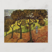 Landschap, bomen en figuren van Vincent van Gogh Briefkaart (Voorkant)