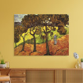 Landschap, bomen en figuren van Vincent van Gogh Canvas Afdruk (Insitu (Woonkamer))
