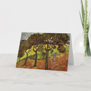 Landschap, bomen en figuren van Vincent van Gogh Kaart