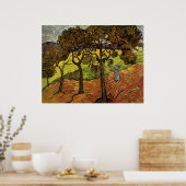 Landschap, bomen en figuren van Vincent van Gogh Poster (Keuken)