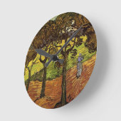 Landschap, bomen en figuren van Vincent van Gogh Ronde Klok (Hoek)