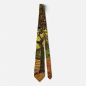 Landschap, bomen en figuren van Vincent van Gogh Stropdas (Voorkant)