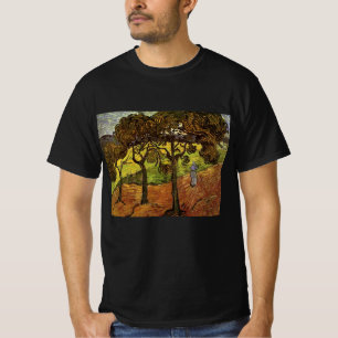 Landschap, bomen en figuren van Vincent van Gogh T-shirt