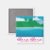 Landschap Bora bora Magneet (Voorkant / Achterkant)