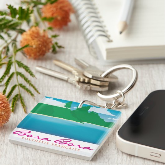 Landschap Bora bora Sleutelhanger (Voorkant Rechts)