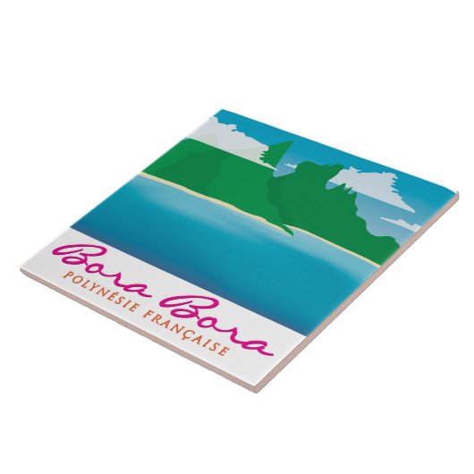 Landschap Bora bora Tegeltje (Zijkant)