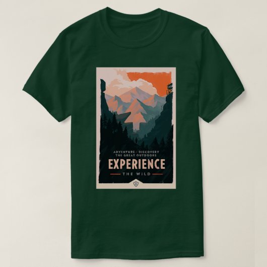 Landschap bos 1 t-shirt (Design voorkant)
