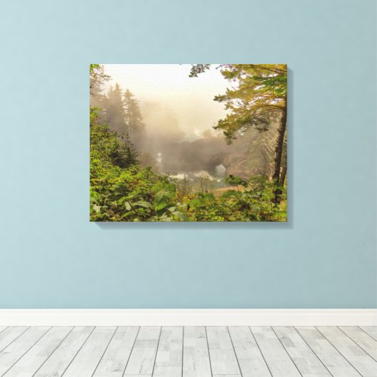 Landschap bos en oceaan canvas afdruk (Insitu (Houten vloer))