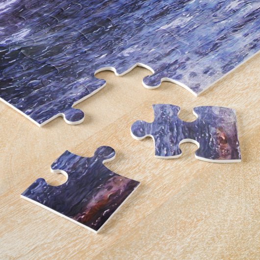 Landschap boven het schiereiland legpuzzel (Zijkant)