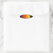 Landschap bovenaan ronde sticker (Tas)