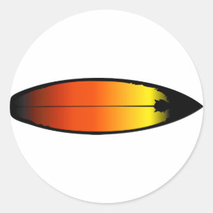 Landschap bovenaan ronde sticker