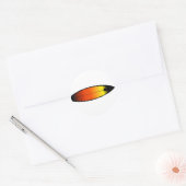Landschap bovenaan ronde sticker (Envelop)