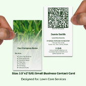 Landschap Branding QR Code Foto Lawn Care Visitekaartje