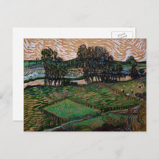 Landschap, Brug over Oise door Vincent van Gogh Briefkaart (Voorkant / Achterkant)