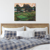 Landschap, Brug over Oise door Vincent van Gogh Canvas Afdruk (Insitu (Slaapkamer))