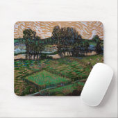 Landschap, Brug over Oise door Vincent van Gogh Muismat (Met muis)