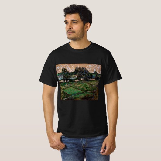 Landschap, Brug over Oise door Vincent van Gogh T-shirt (Voorkant volledig)