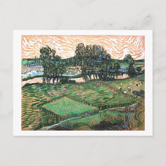 Landschap, Brug over Oise, Vincent van Gogh Briefkaart (Voorkant)