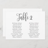 Landschap bruiloft zitkaart. Modern tafelplan Kaart (Voorkant / Achterkant)