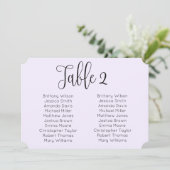 Landschap bruiloft zitkaart. Paarse moderne Kaart (Staand voorkant)