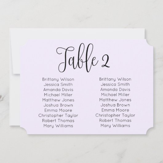 Landschap bruiloft zitkaart. Paarse moderne Kaart (Voorkant)