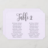 Landschap bruiloft zitkaart. Paarse moderne Kaart (Voorkant / Achterkant)