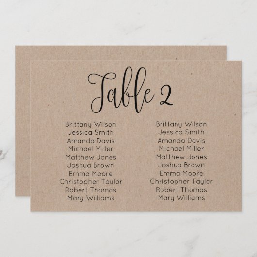 Landschap bruiloft zitkaart. Rustiek modern Kaart (Voorkant / Achterkant)