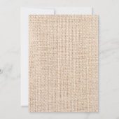 Landschap Burlap Pink Lace Twine Wedding Invites Kaart (Achterkant)