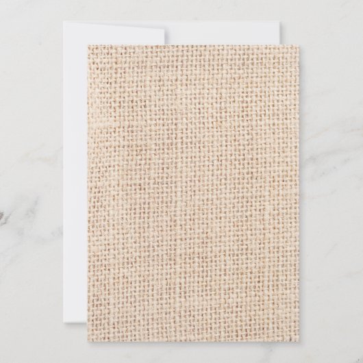 Landschap Burlap Pink Lace Twine Wedding Invites Kaart (Achterkant)