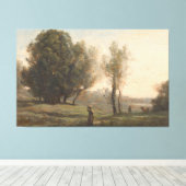 Landschap Camille Corot, c. 1872 Canvas Afdruk (Insitu (Houten vloer))