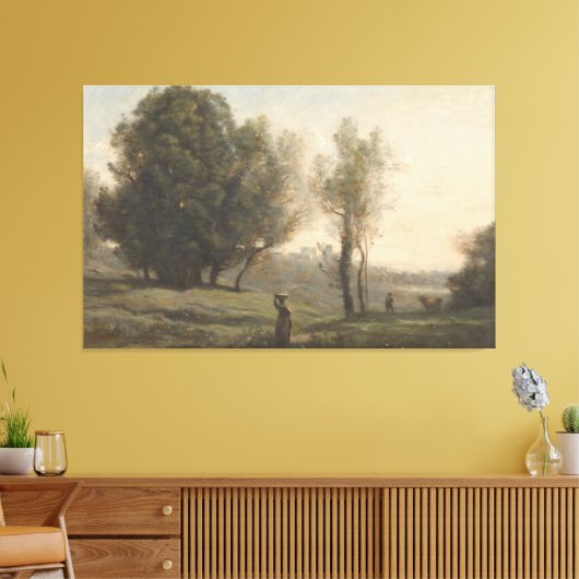 Landschap Camille Corot, c. 1872 Canvas Afdruk (Insitu (Woonkamer))