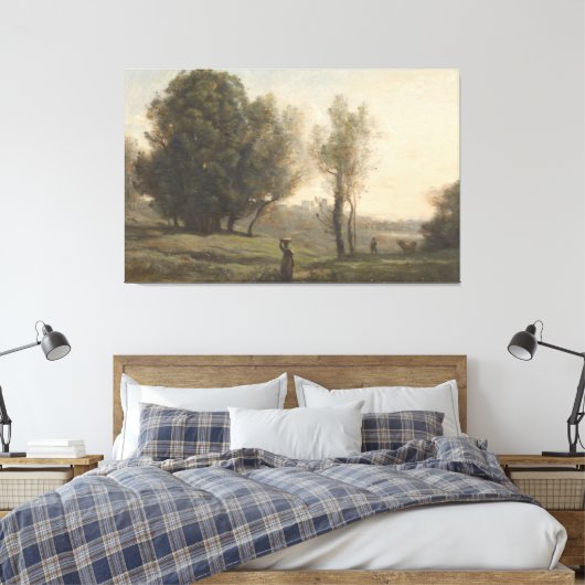 Landschap Camille Corot, c. 1872 Canvas Afdruk (Insitu (Slaapkamer))