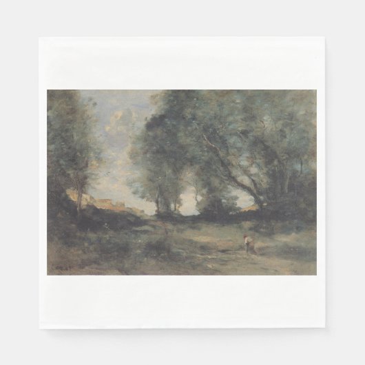 Landschap (Camille Corot) Servet (Voorkant)