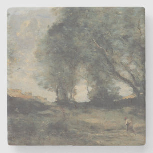 Landschap (Camille Corot) Stenen Onderzetter