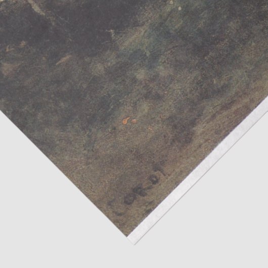 Landschap (Camille Corot) Tissuepapier (Detail)