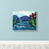 landschap canvas afdruk (Insitu (Houten vloer))
