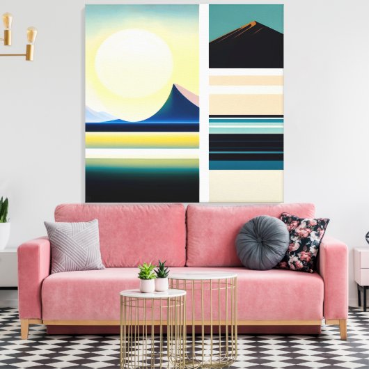 Landschap - Canvas Print (Insitu (Woonkamer))