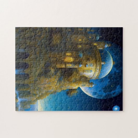 Landschap Castle Fantasy Moon Legpuzzel (Horizontaal)