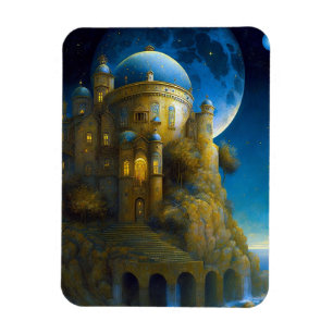 Landschap Castle Fantasy Moon Magneet