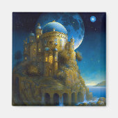 Landschap Castle Fantasy Moon Magneet (Voorkant)