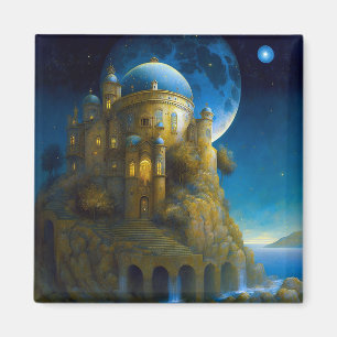 Landschap Castle Fantasy Moon Magneet